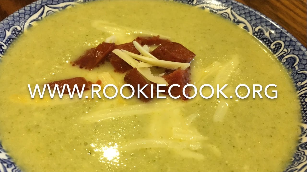 Broccoli, Gruyére and Chorizo Soup YouTube