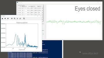 Frequency spectrum of an EEG with alpha waves - processing with Python