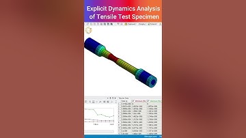 Explicit Dynamics of Analysis Tensile Test Specimen. #shorts #shortsfeed #viralreels #ansysworkbench