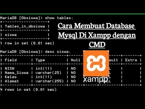 Cara Membuat Database Mysql Xampp di CMD 2021