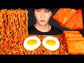 ASMR BLACK BEAN FIRE NOODLES & SPAM MUKBANG (No Talking) COOKING & EATING SOUNDS | Zach Choi ASMR