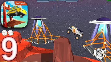 BUILD A BRIDGE Gameplay Walkthrough Part 9 - Space World Levels 11 12 13 14 15 (iOS Android)