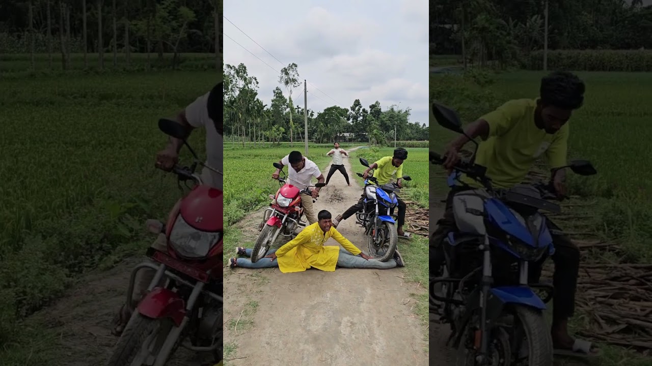 The boys fled on their motorcycles.67189#funny