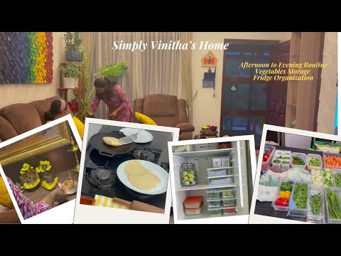 Vlog 4 || Vegetables Storage || Fridge Organization || Afternoon to Evening Vlog || In Tamil ||