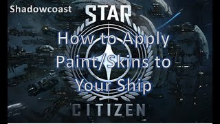 How to Apply Paint and Skins to Your Ship in Star Citizen (After Purchasing Them)! Alpha 3.17! screenshot 2