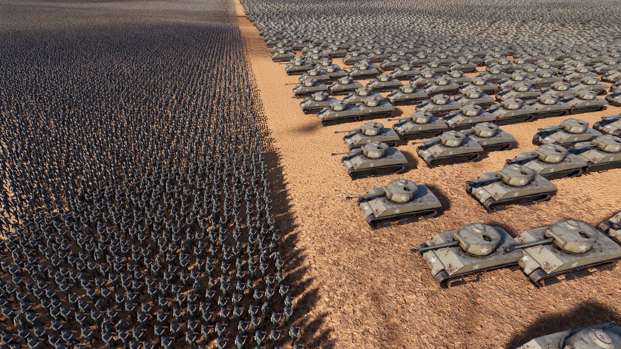2000 USA TANKS vs 1.000.000 GERMAN SOLDIERS - Ultimate Epic Battle Simulator 2 UEBS2