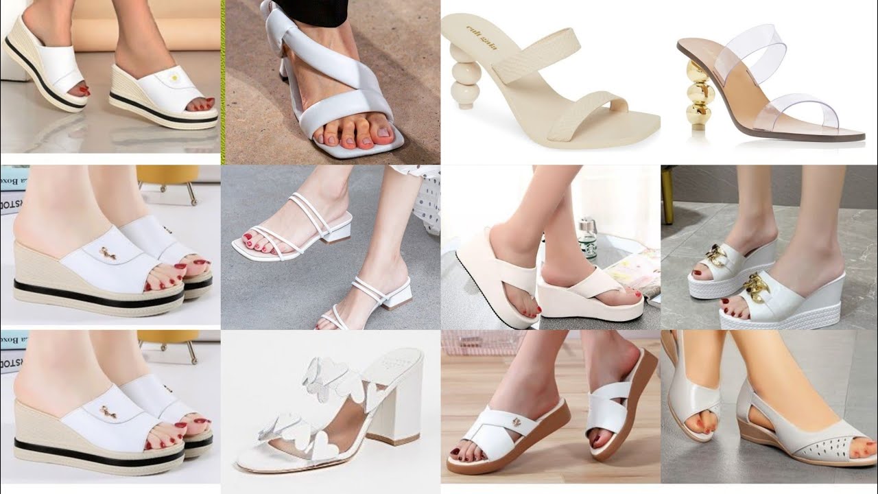 most popular WHITE SANDALS WHITE SHOES DESIGN FOR LADIES WITH collection style YouTube