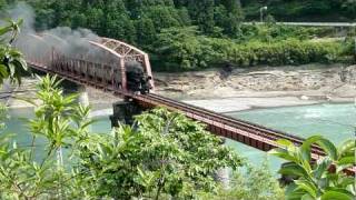ＳＬ人吉　肥薩線　球磨川第1橋梁上り20100529.mpg