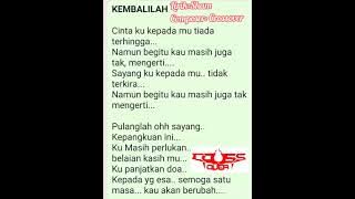 CROSSOVER  -  KEMBALILAH SAYANG.                                   LAGU/LIRIK : SHAM