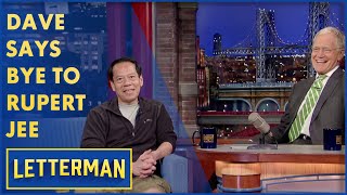 Dave Says Goodbye To Hello Deli's Rupert Jee | Letterman