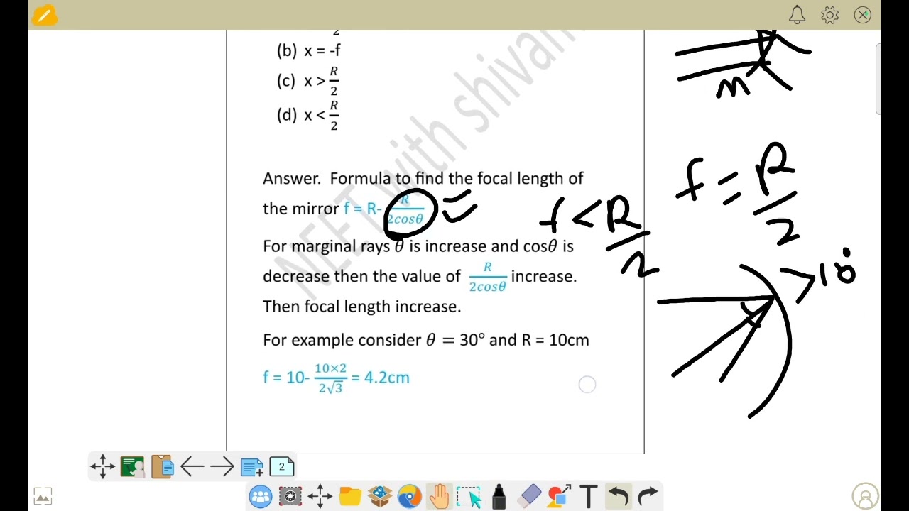 For a concave mirror,Paraxial rays are focused at a distance R/2 from pole and marginal rays are