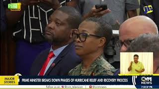 PM Breaks Down Phases of Hurricane Relief, Recovery Process | CVM Television Jamaica