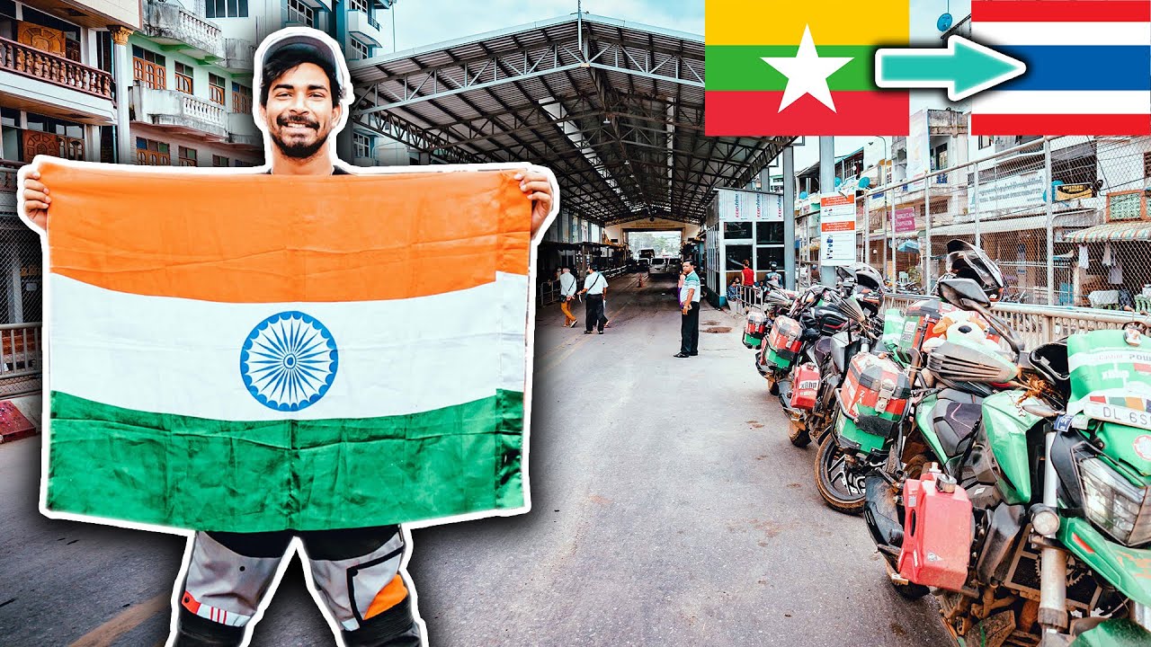 CROSSING MYANMAR THAILAND BORDER  ON BIKE YouTube