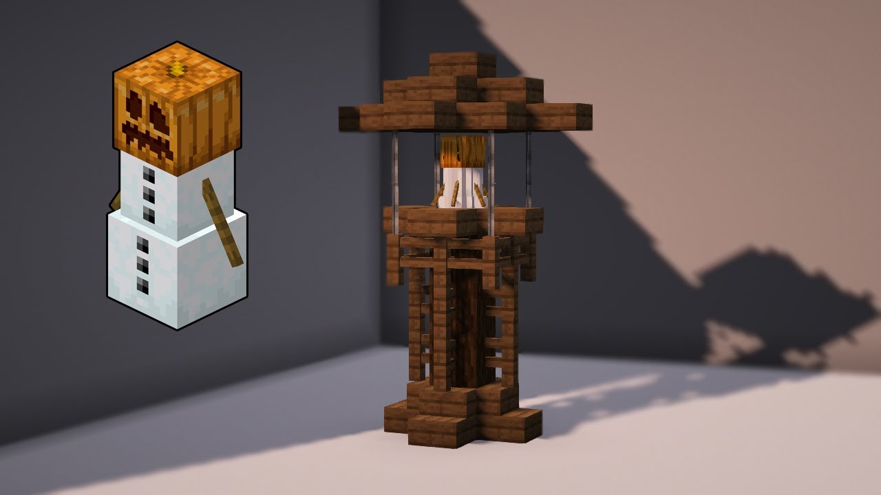 Minecraft 3 Snow Golem Defense Tower Tutorial 