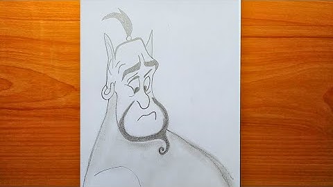 How to Draw Genie funny Cartoon Easy Step by Step | Aladdin | Draw Genie step by step | Genie Sketch