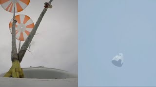 SpaceX Pad abort test - Side by side with splashdown