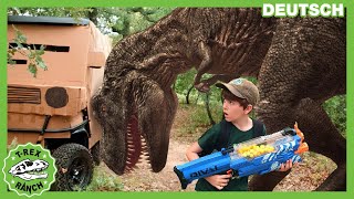 DinosaurierHerausforderung und Flucht mit dem Dinonator! | TRex Ranch  Dinosaurier für Kinder