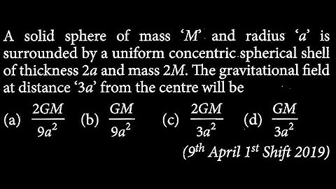 A solid sphere of mass 