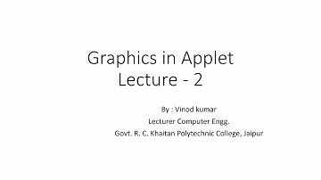CS-309: Graphics in Applet(Lecture-2)