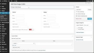 Real Soccer - Creating League Table