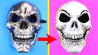 Repainting Cheap Spirit Halloween Masks #4 (Jack Skellington)