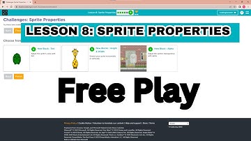 Code.org Lesson 8 Sprite Properties | Unit 3- Interactive Animations and Games