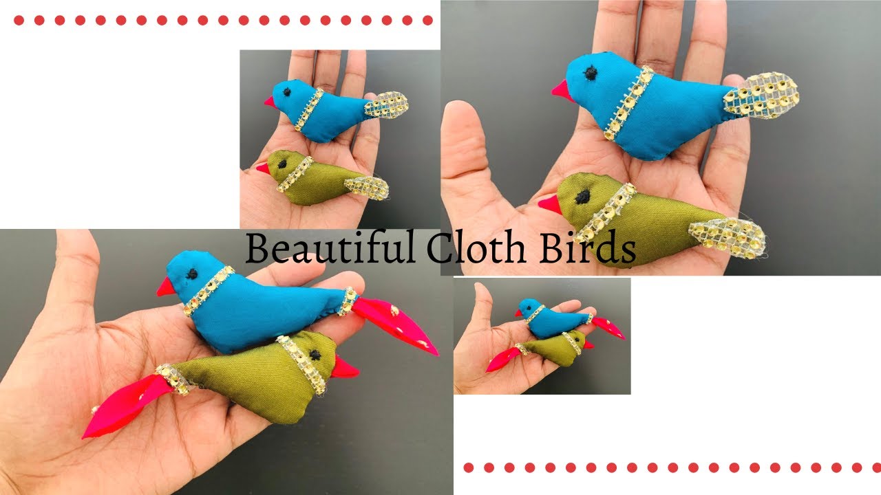 Make easy Cloth Birds for decorations/ Bird cage decorations/ Beautiful