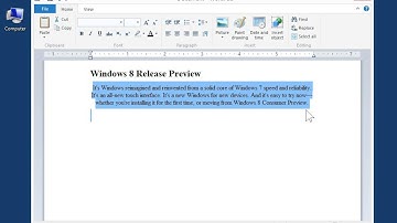 Windows 8.0 Professional - Change the Alignment of a Paragraph in WordPad