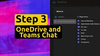 how to use onedrive with microsoft teams chat