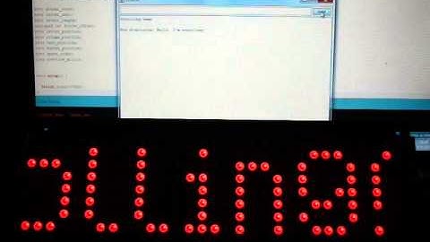 Led matrix with HT1632C controller - scrolling demo