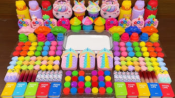 RAINBOW UNICORN SLIME!! Mixing Random Things into GLOSSY Slime!! Satisfying Slime #72