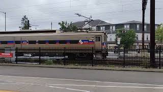 Stormy Departure of SEPTA Silverliner IV Train from Lansdale on Memorial Day 2024