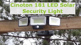 Cinoton 181 LED Solar Security Light So Good I Will Get More