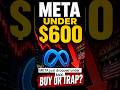 META Under $600 Buy the Dip or Trap