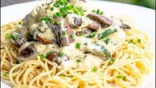 Очень вкусный рецепт на ужин или на обед/Спагетти с грибами сыром и..../Spaghetti baked in the oven!