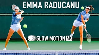 Emma Raducanu - Forehand Backhand & Serve [4K Slow Motion]