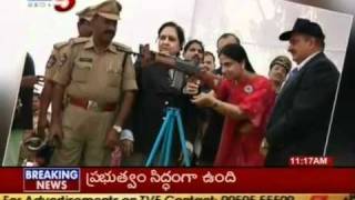 Telugu News - Home Minister Sabitha Fires Gun At Police Acadamy Tv5