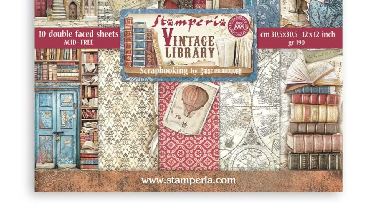 Vintage library Stamperia. Novedades scrapbooking en MYBA.