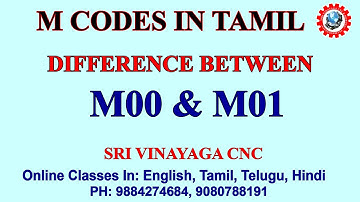 M CODES – M CODES IN TAMIL – M00 & M01
