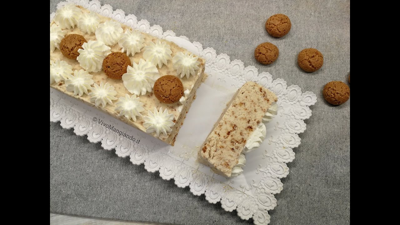 Semifreddo agli amaretti - facile e senza uova