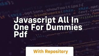 javascript all in one for dummies pdf