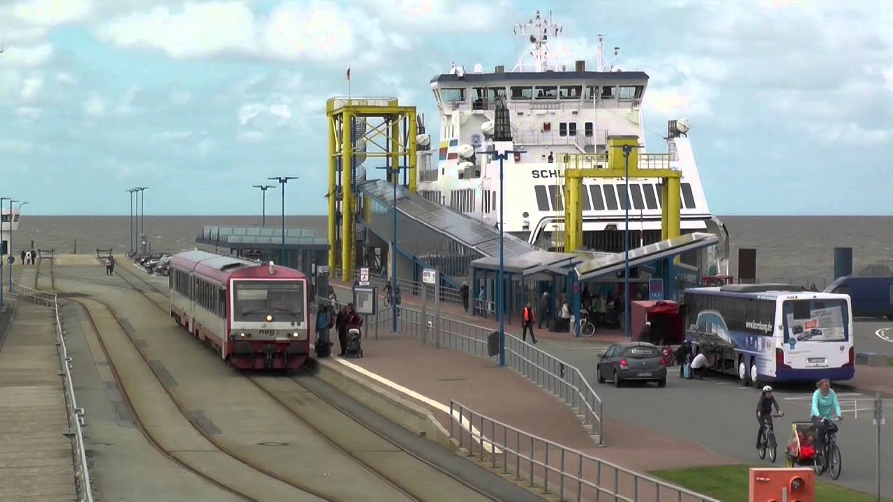 Eisenbahn und Fähren im Umsteigeverkehr der neg