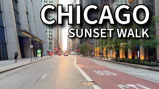 Sunset in Chicago Summer Walking Tour on Monday | July 14, 2025 | 4K 60fps City Sounds