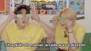 Straykids being a mess on maniac arcade