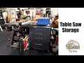 Table Saw Storage Cabinet for SawStop Contractor Saw. Bonus Track Saw Storage