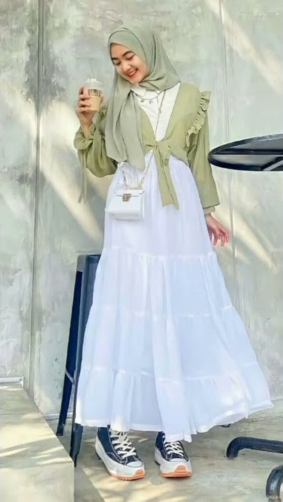 ootd hijab outer ruffle cocok buat ke pantai || Link Produk Ada Dikolom Komentar 👉 #shorts #ootd