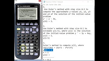 TI89 - Use Euler Method to Solve Differential Equations - Step by Step