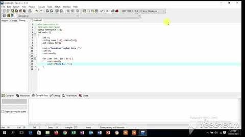 PROGRAM DEV C++ MENGGUNAKAN ARRAY DAN STRING