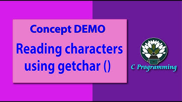 Concept DEMO Reading characters using getchar ()