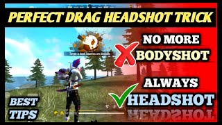 Freefire | Perfect drag headshot trick | No more body shot always headshot trick | Rising Gamers